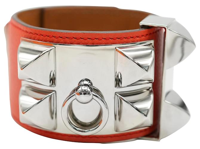 Hermès Collier de Chien Capucines Armband mit Palladiumbeschichtung Silber Metallisch Metall  ref.1214256