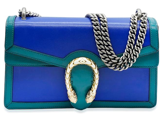 Gucci Blue Green Calfskin Small Dionysus Bag Leather  ref.1214263