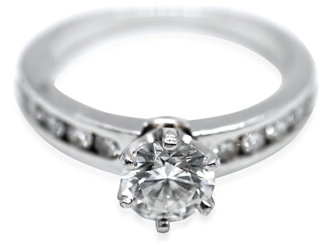 TIFFANY & CO. Diamond Engagement Ring in Platinum G VVS1 1.05 ctw Silvery Metallic Metal  ref.1214266