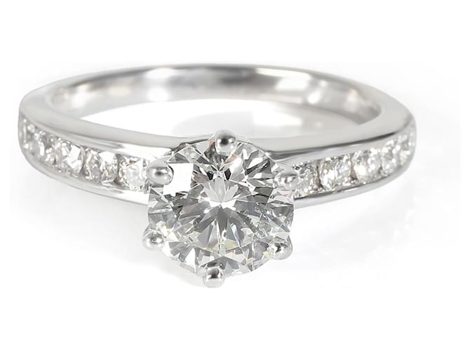 TIFFANY & CO. Anello di fidanzamento con diamante in platino I VS1 1.60 ctw Argento Metallico Metallo  ref.1214290