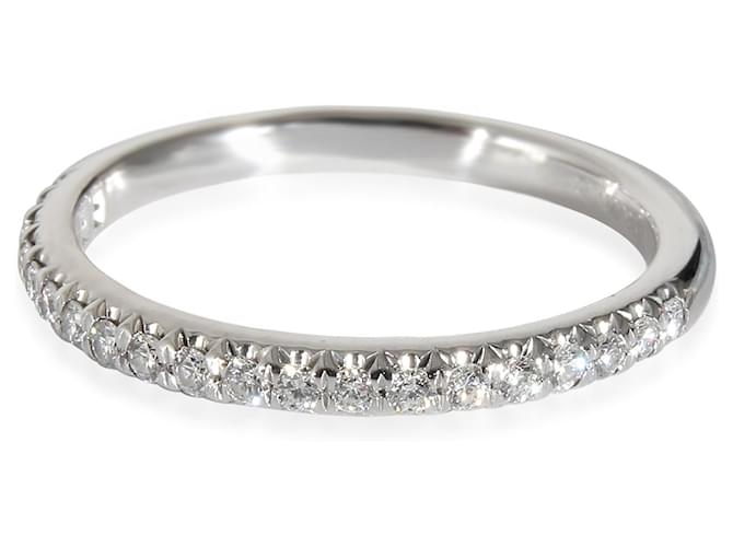 TIFFANY & CO. Soleste Diamond Half Eternity Ehering aus Platin 0.17 ctw Silber Metallisch Metall  ref.1214340