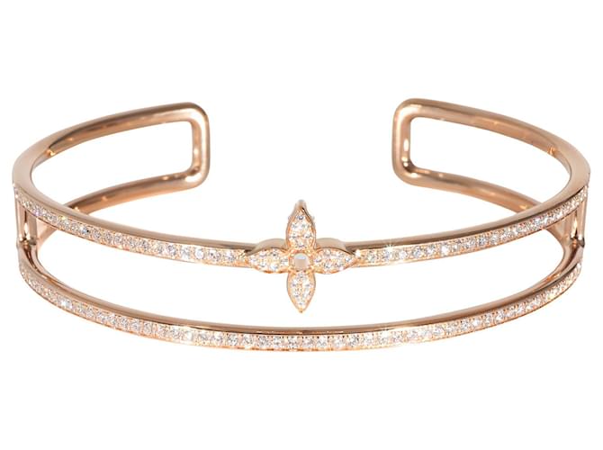 Louis Vuitton Idylle Blossom Bracelet with Diamonds in 18k Rose Gold 1.17 ctw Metallic Metal Pink gold  ref.1214344