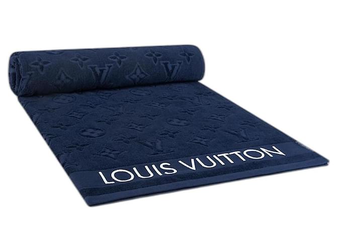 Louis Vuitton Serviette de plage LV neuve Coton Bleu  ref.1214352