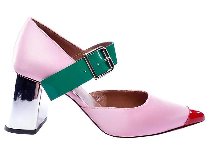 Marni Riemchen-Pumps Rosa Seide Pink