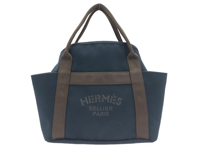 Hermès Groom Navy blue Polyamide  ref.1214528