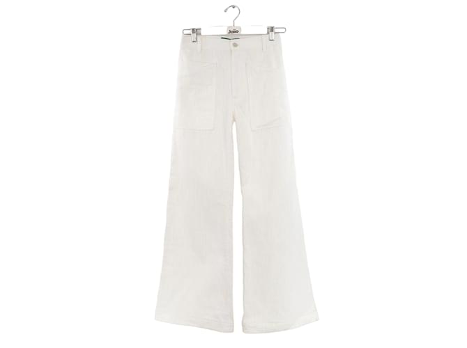 Autre Marque pantalones anchos de algodon Blanco Algodón  ref.1214546