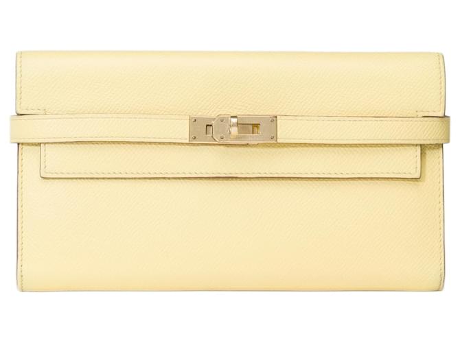 Hermès HERMES Kelly Accessory in Yellow Leather - 101719  ref.1214566