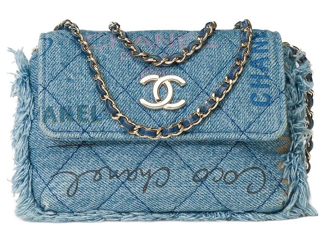 CHANEL Wallet on Chain bag in Blue Denim - 101725