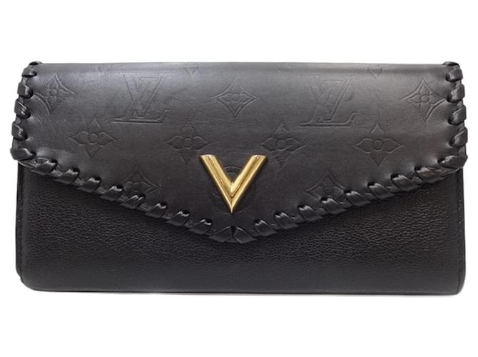 Louis Vuitton sehr Schwarz Leder  ref.1214585