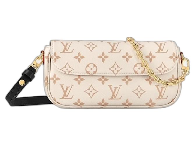 Louis Vuitton LV wallet on chain IVY Beige Cloth  ref.1214641