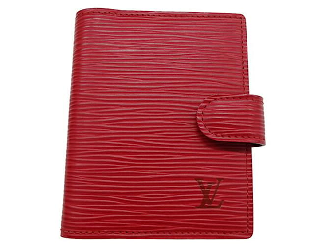 Louis Vuitton Agenda Cuir Rouge  ref.1214652