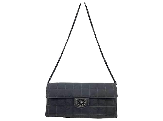 Timeless Chanel Chocolate bar Black Leather  ref.1214662