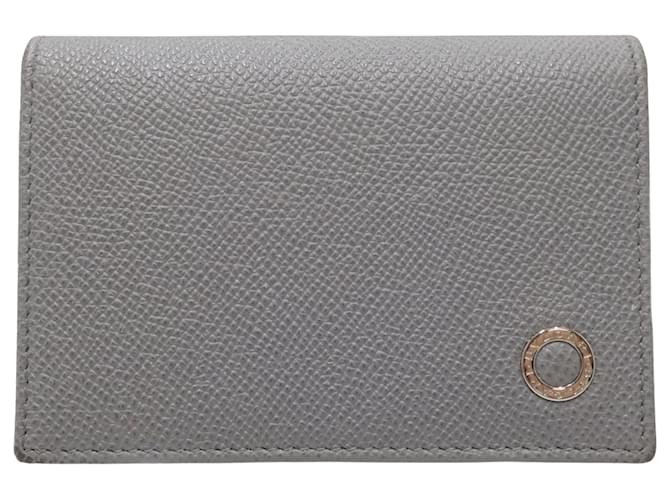 Bulgari Grey Leather  ref.1214692