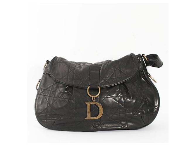 Christian Dior DIOR cannage Hobo bag Black Fur  ref.1214733