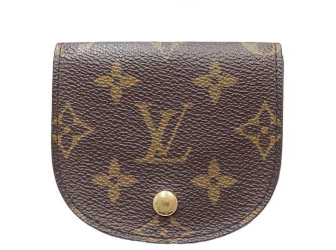 Louis Vuitton Porte-monnaie Castaño Lienzo  ref.1214811