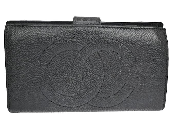 Chanel Cc Black Leather  ref.1214830