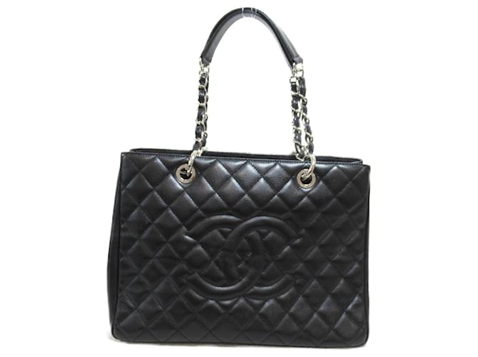 Timeless Chanel GST (großartige Einkaufstasche) Schwarz Leder  ref.1214838