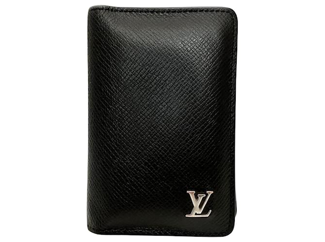 Organizer Organizador de bolsillo Louis Vuitton Negro Cuero  ref.1214924