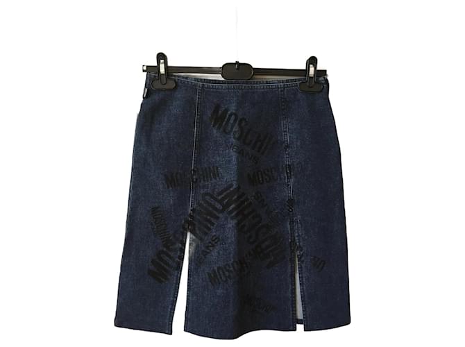 MOSCHINO  Skirts T.International M Cotton Blue  ref.1214967