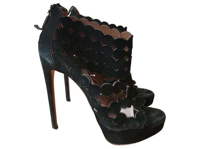 Alaïa Sandali ALAIA T.EU 38 Camoscio Nero