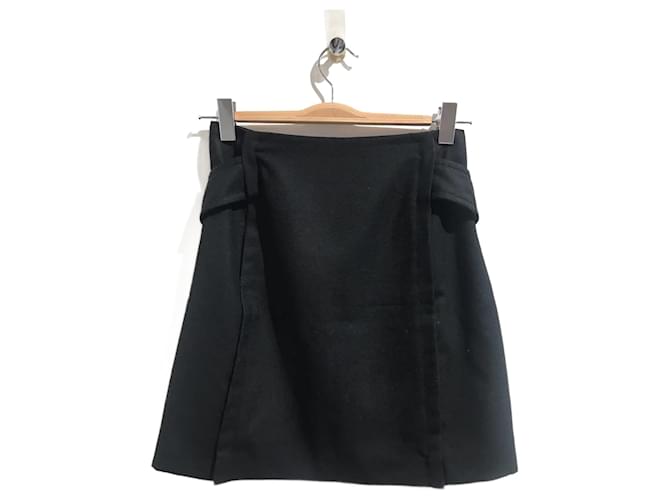 CHANEL  Skirts T.fr 36 Wool Black  ref.1214970