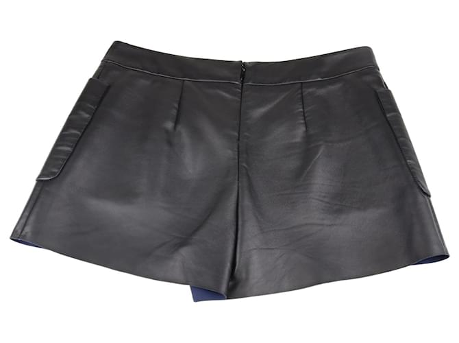 Balenciaga Schwarze Mini-Shorts Leder  ref.1214993