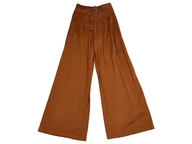 Hermès HERMES Hose T.FR Einheitsgröße Seide Braun