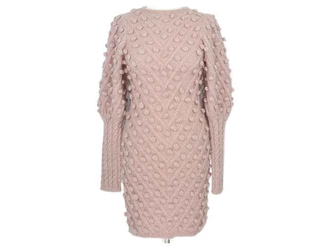 Zimmermann Pink Longsleeve Mini Dress Wool  ref.1215035