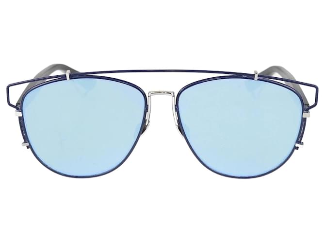Dior Gafas de sol de aviador con recorte tecnológico en azul y negro Plástico  ref.1215040