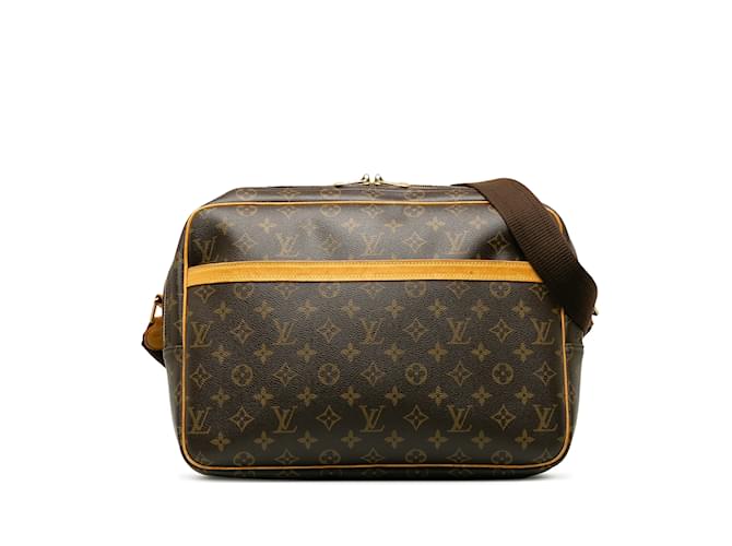 Brown Louis Vuitton Monogram Reporter GM Crossbody Bag Cloth  ref.1215058
