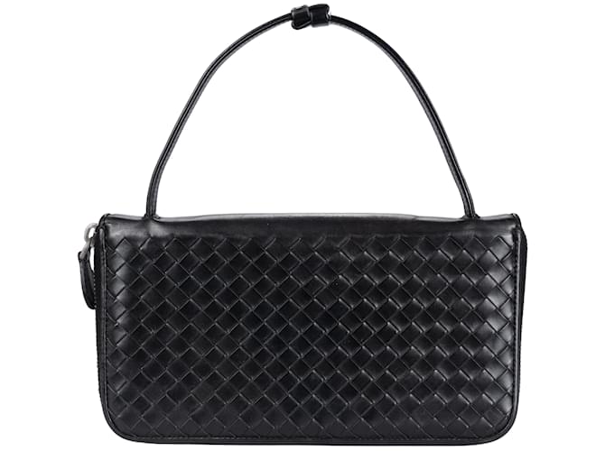 Bottega Veneta Leather Piccola Pelletteria Handbag / Wallet Black Cloth  ref.1215120