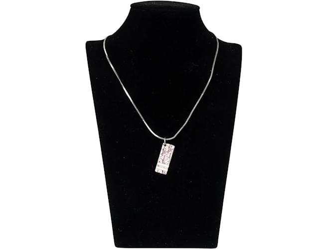 Christian Dior Pink Galliano No. 2 Necklace Silvery Metal  ref.1215134