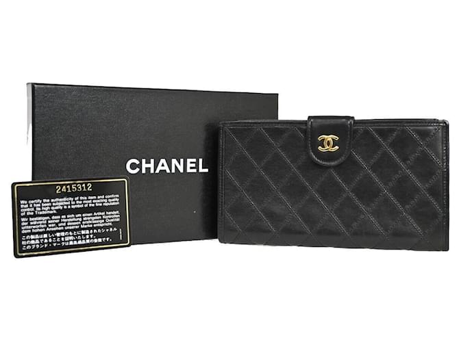 Timeless Chanel Matelassé Black Leather  ref.1215227