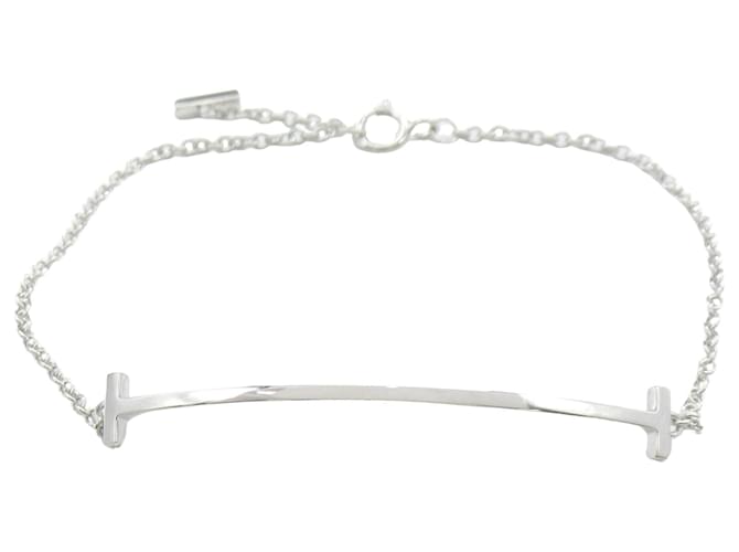 Tiffany & Co T Smile Silvery White gold  ref.1215252