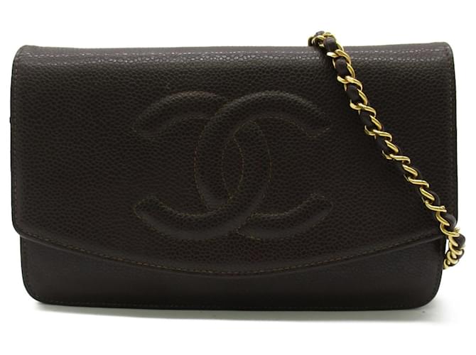Chanel Brown Leather  ref.1215253