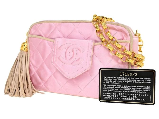 Camera Chanel caméra Synthétique Rose  ref.1215316