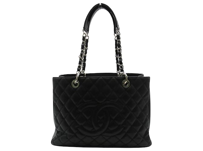 Chanel shopping Black Leather  ref.1215383