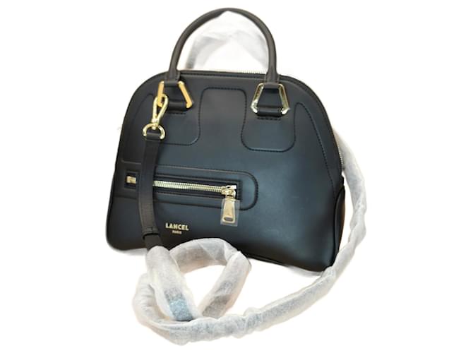 Lancel Handbags Black Gold hardware Leather Metal  ref.1215389