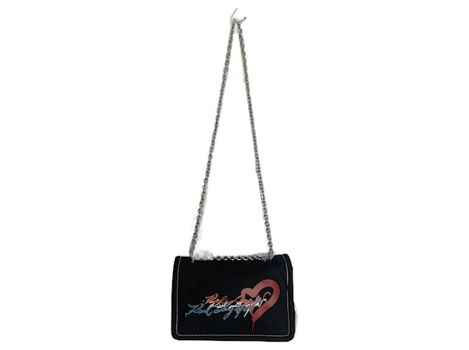 Karl Lagerfeld Handbags Black White Red Blue Polyamide  ref.1215411