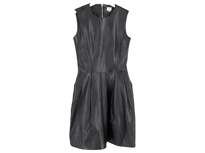 Iris & Ink Mini Dress in Black Leather  ref.1215428