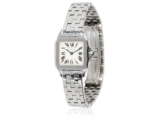 Cartier Santos Demoiselle M25064Z5 Relógio feminino em aço inoxidável Prata Metálico Metal  ref.1215515