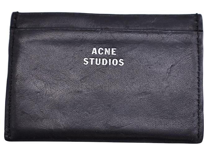 Acne Studios Card Holder in Black Leather  ref.1215517