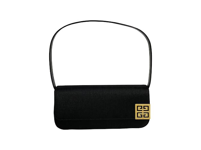 Givenchy Bolso de hombro de lona con logo Negro Lienzo  ref.1215526