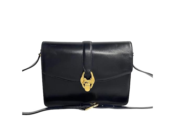 Céline Leather Shoulder Bag Black Pony-style calfskin  ref.1215540