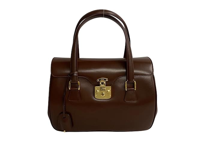 Gucci Leather Padlock Handbag Brown Pony-style calfskin  ref.1215550