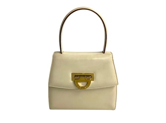 Céline Leather Handbag White  ref.1215551