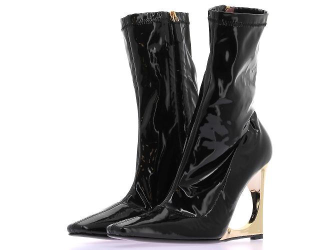 Autre Marque Botas Les Petits Joueurs T.EU 41 de cuero patentado Negro