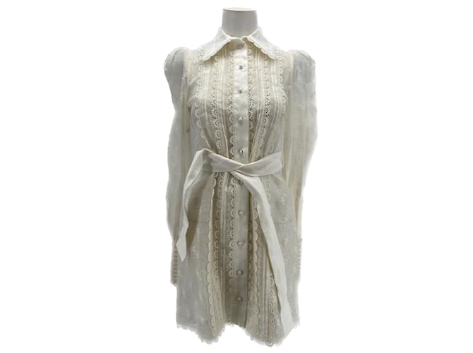 ZIMMERMANN  Dresses T.0-5 1 Linen White  ref.1215581