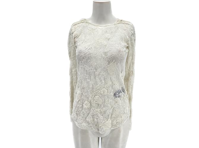 ISABEL MARANT Top T.fr 38 poliestere Bianco  ref.1215584
