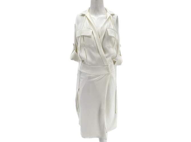 ALEXANDRE VAUTHIER  Dresses T.fr 36 polyester White  ref.1215588